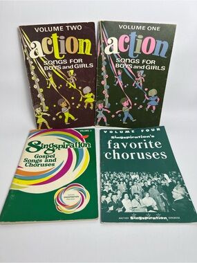 Lot of 4 VTG 1940’s Singspiration Children Songbooks Choruses Gospel